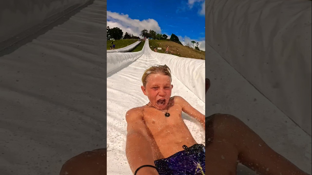 are you ready for the GIANT SLIDE?...