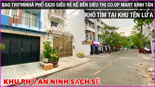 🔴BAO THƠM|Nhà phố 5X20 "SIÊU RẺ",kế bên siêu thị CO.OP MART Bình Tân