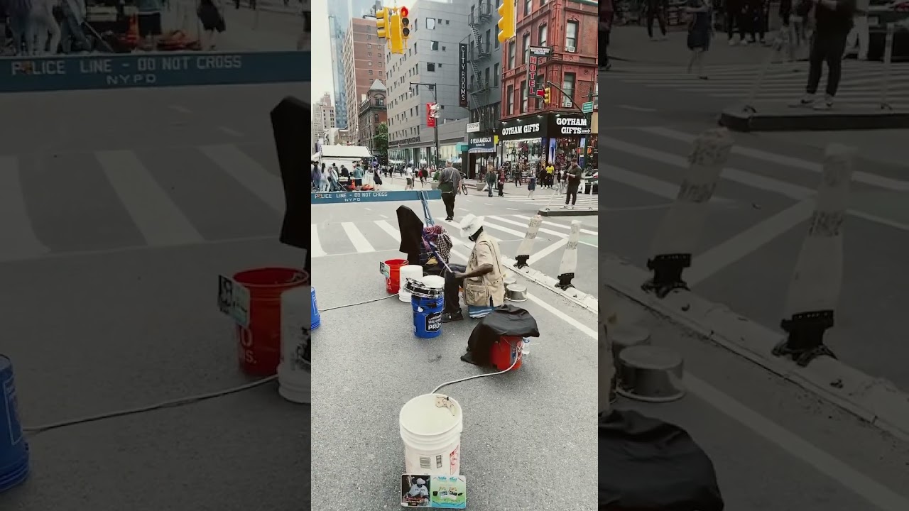 Best Drummer in New York? Street Performer NYC.