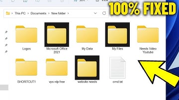 Black Background of Folder Icons in Windows 11 / 10 /8/7 - How To Fix Error black background Icon 📁✅