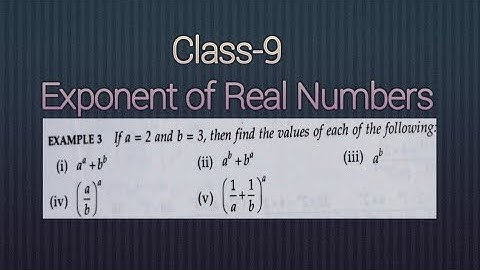 Example 3||Exponent of Real Numbers ||CLASS 9||CH-2||RD Sharma
