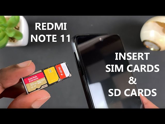Redmi Note 11: How To Insert SIM and SD Card - YouTube