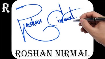 Roshan Nirmal name signature design - R signature style - How to signature your name