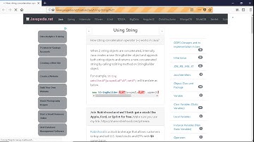 How string concatenation operator (+) works in Java? | javapedia.net