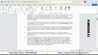 Shelly Cashman Access 365 | Module 8: End of Module Project 1 TopStream, Inc.