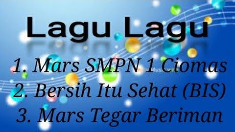 Thumbnail of Ayo Bernyayi (Mars SMPN 1 Ciomas, BIS, Mars Tegar Beriman)