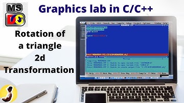 Rotation of a triangle by C graphics | 2d transformations | Graphics lab programs