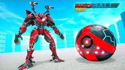 Red Ball Robot Car Transform: Flying Car Games - Android Gameplay