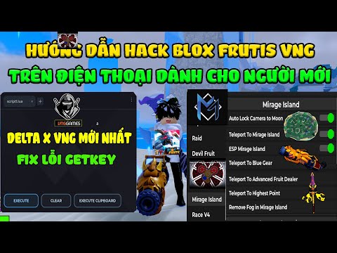 Hướng Dẫn Hack Blox Fruits 22 DELTA X VNG Mới: Auto Tìm Đảo, Nhặt Gear Tộc V4 Farm Trên Điện Thoại