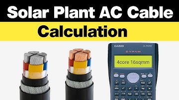 Solar AC cable sizing Calculation  Cable Size Calculation Excel Formula Sheet