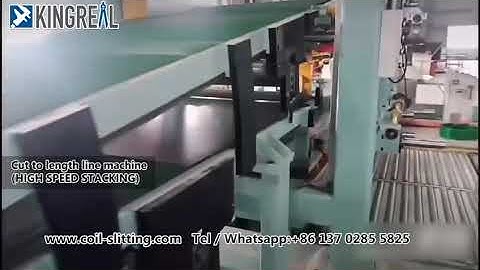 KINGREAL Metal Steel Cut To Length Line Machine With Auto Stacking
