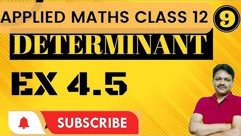 Determinant applied Maths Class 12 | Ex 4.5 | Cramer