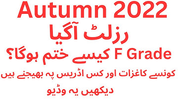 B.A B.ed BS all Result announced Autumn 2022|| F grade solution