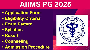 AIIMS PG 2025 - Eligibility Criteria, Exam Date, Application form, Syllabus, Exam Pattern