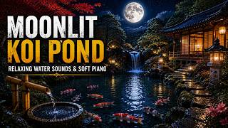 Moonlit Koi Pond 🌿 Relaxing Water Sounds & Soft Piano for Deep Sleep (3 Hours) screenshot 2