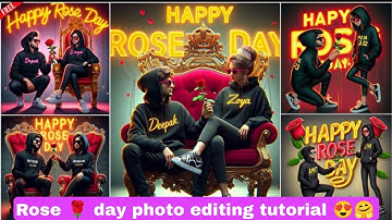 How to create happy Rose 🌹 day Couple name 3D image creator/ bing image creator tutorial