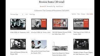Humanities & Digital Tools - Teaching Comparative Cinema with Omeka
