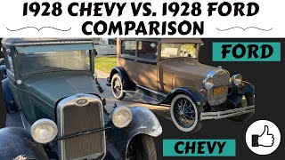 1928 CHEVY SEDAN VS. 1928 FORD MODEL A COMPARISON