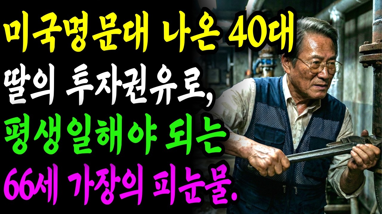 미국 명문대 나온 40대 초반 딸이 투자한다고, 전재산 가져가서 평생일해야 되는 66세 가장의 피눈물. | 노후 자금 사연 | 시니어사연 | 노후사연 | 감동사연 | 오디오북 |