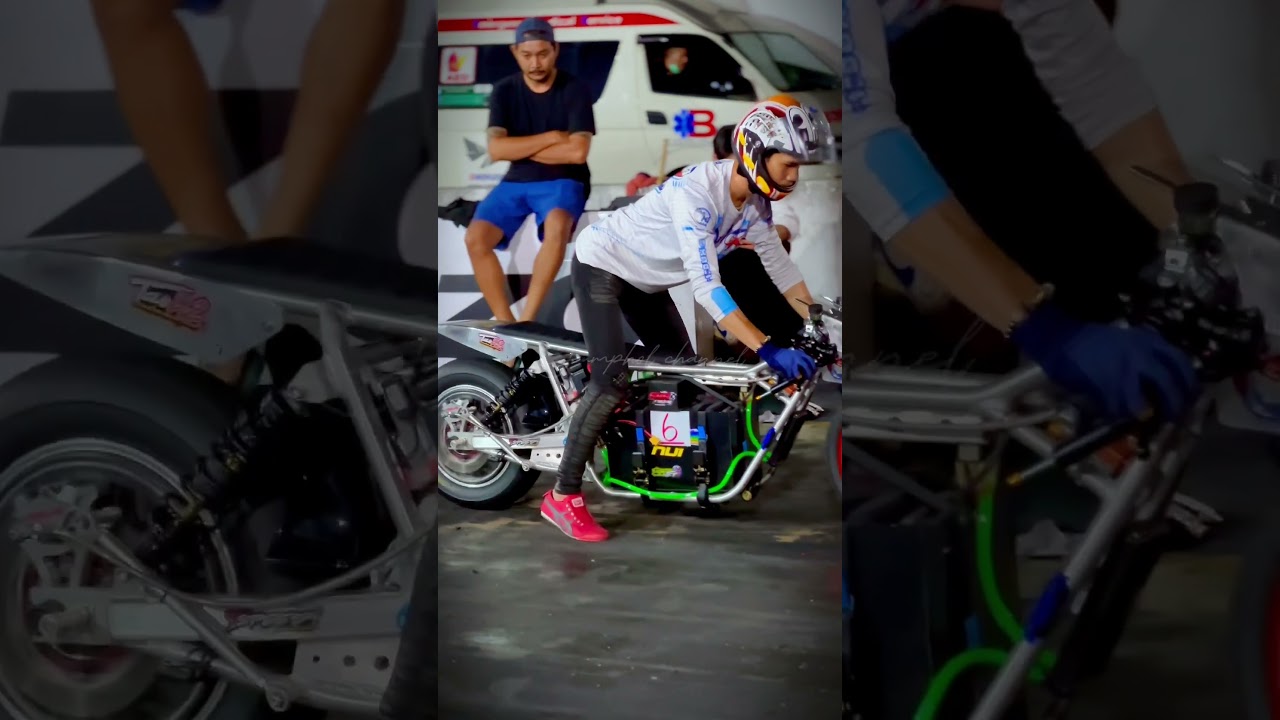 402 m 8.984 sec by Tao T-Speed's electric bike : Super Open Bom Rangsit 8.983 jockey  Arm Rayong