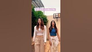 Spin back x Cardboard Box Dance Challenge 🌪️📦 this is funn #tiktokchallenge #sisters #trending