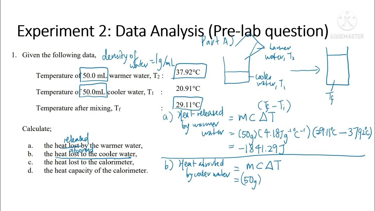Pre Lab Exp 2 Determining the heat of reaction Teacher Tang YouTube