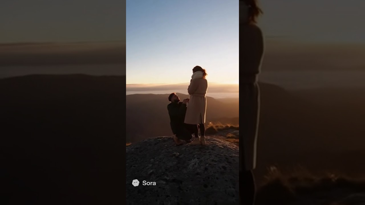 Mountain Proposal at Golden Hour