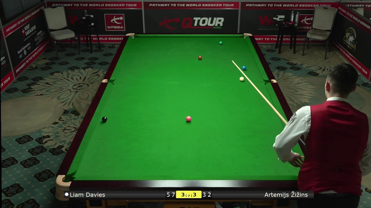 European Snooker Championships -  U21 Semi Final: Liam Davies vs Artemijs Žižins