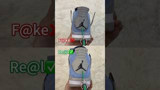 Real Vs Fake University Blue Jordan 4 #shorts #sneakerhead #viral