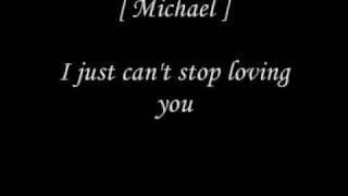 Michael Jackson - I just can't stop loving you w/ lyrics chords