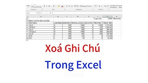 Xóa Đồng Loạt Ghi Chú Trong File Excel Nhanh Chóng | Tin Học Văn Phòng