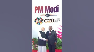 PM Modi welcomed by South African President Cyril Ramaphosa with a Namaste! | #g20 | #shorts