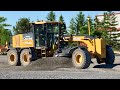 Parking Lot Construction John Deere 872GP Grader