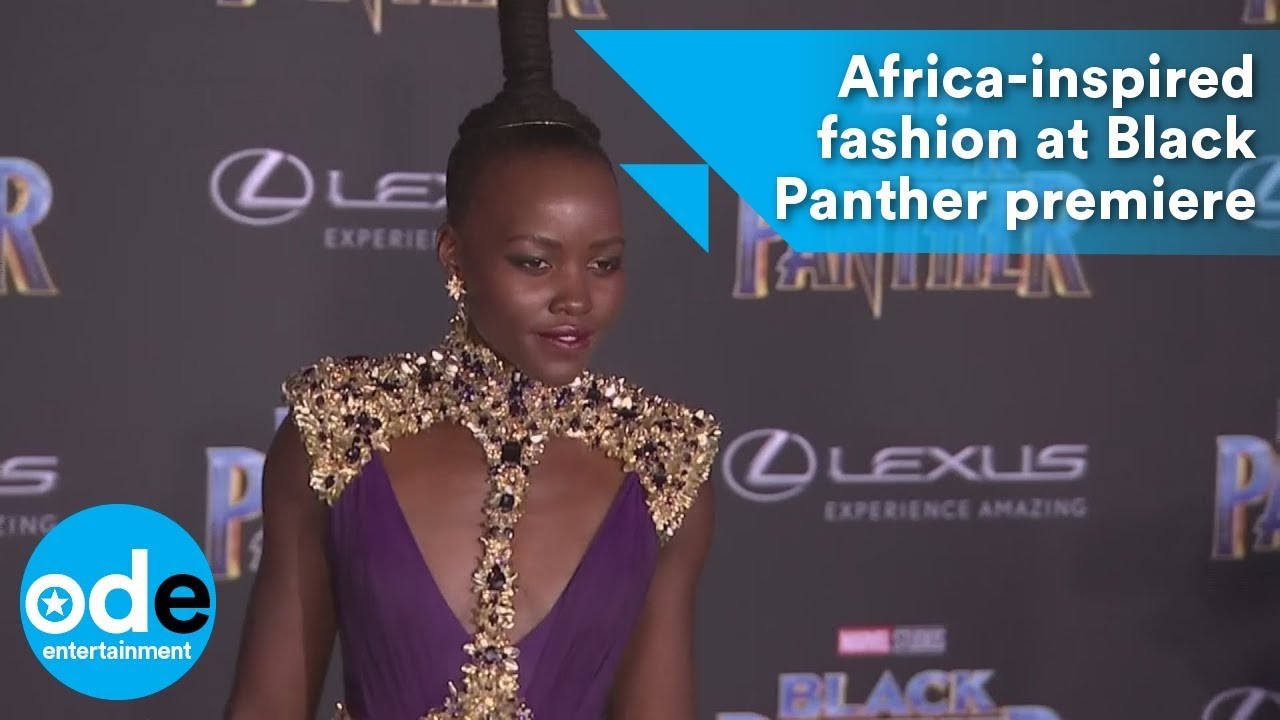 ⁣Africa-inspired fashion at Black Panther premiere