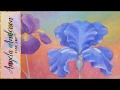 Iris flower acrylic painting instruction  how to paint irises  angelooney floral