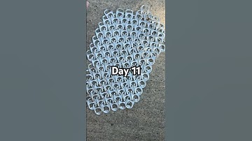 Day 11 of adding soda tabs until I have a full chain mail armor suit ￼￼