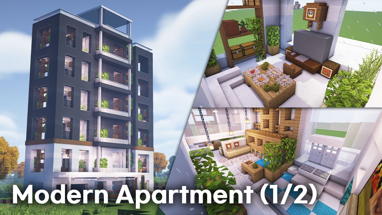 🏢 Minecraft How to build modern apartment (1/2) 🏢 - YouTube