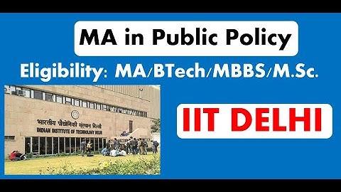 IIT DELHI   MASTER IN PUBLIC POLICY 2023 #SURAJITJALIK