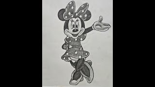 How to draw minnie Mouse  cute step by step easy