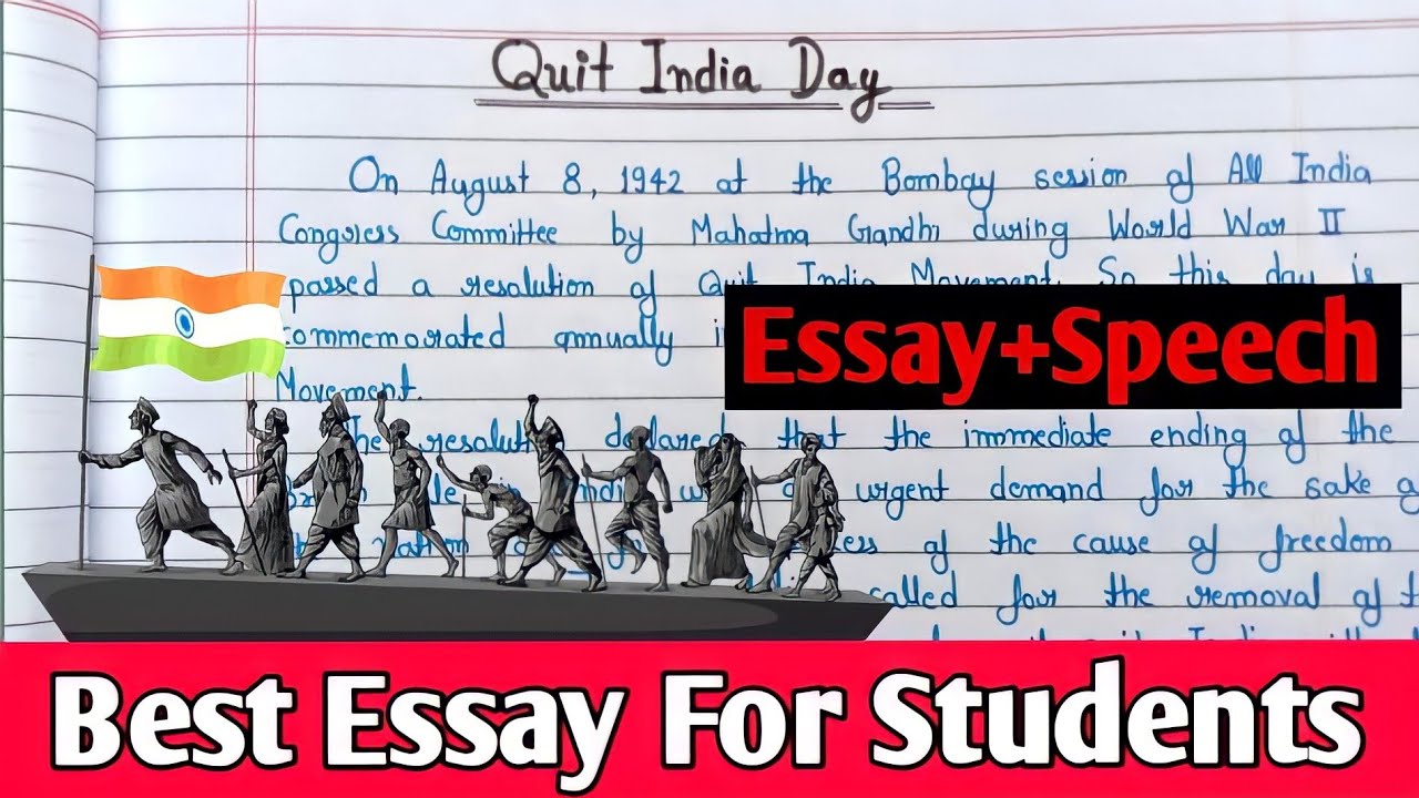 essay on quit india movement in 300 words