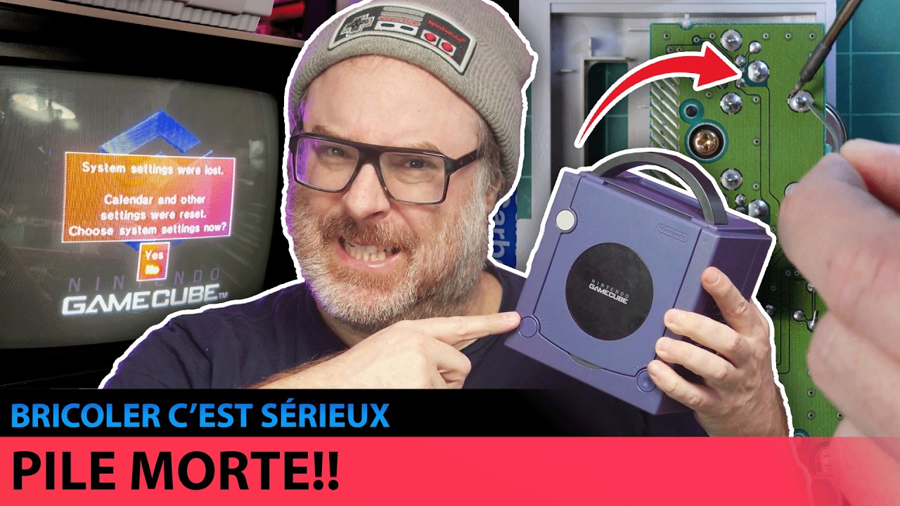 Changer la pile d’une GameCube + LED bleue (mod facile) – BRICOLER C’EST SÉRIEUX