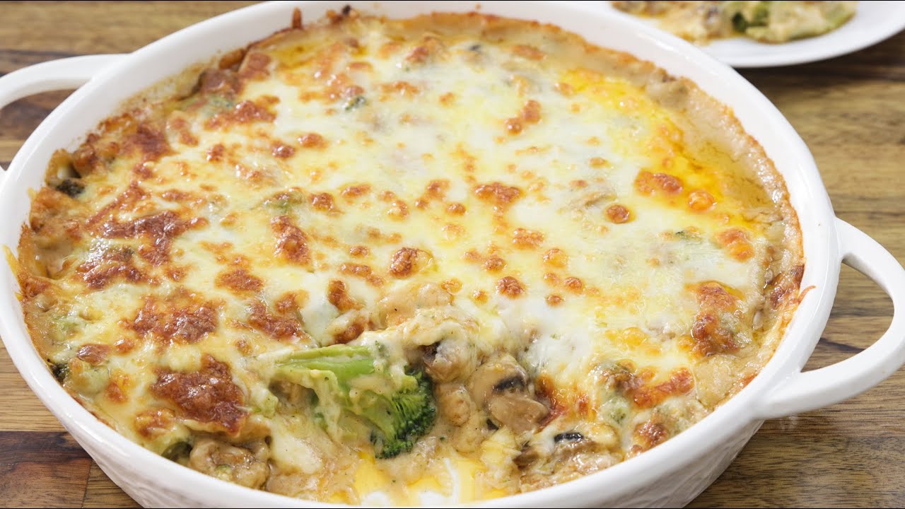 Chicken Broccoli and Mushroom Casserole Recipe YouTube
