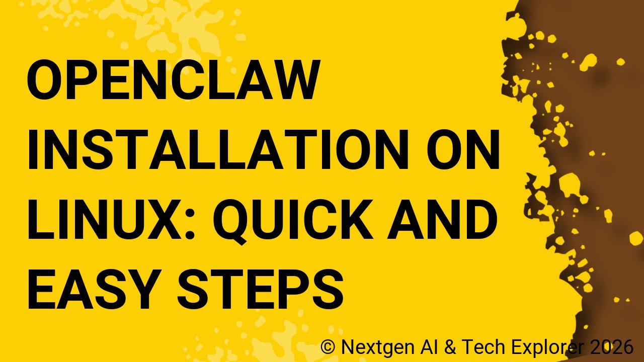 OpenClaw Installation on Linux Quick and Easy Steps - YouTube