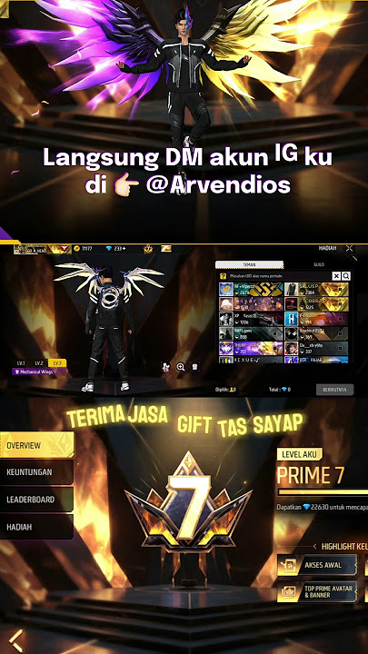 Terima Jasa Gift Tas Sayap ✅️ #freefire #TasSayap #MechanicalWings