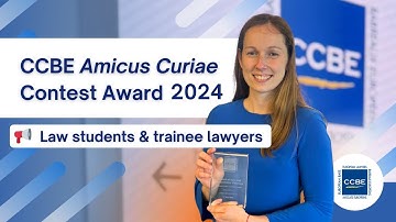 CCBE Amicus Curiae Contest Award 2024 | Jana Brezovićová