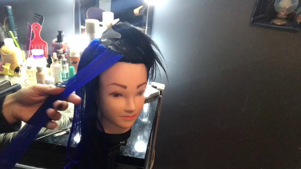 Blue Tape In Hair Extensions Clip In - wide 3