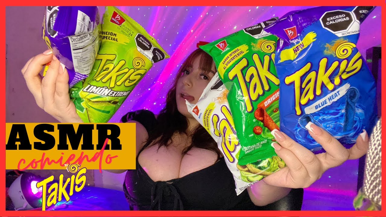 ASMR comiendo TAKIS de diferentes SABORES👅🔥