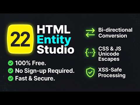 22 Free Offline HTML Entity Encoder Decoder – Convert & Encode HTML Entities Instantly