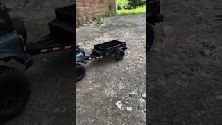 TRX4M Area 51 bronco with utility trailer and light kit 😬✨👾