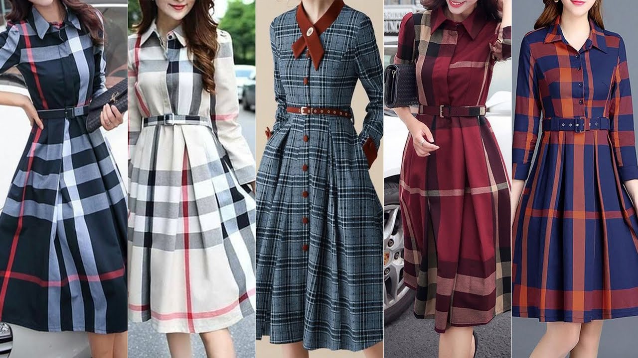 Check Print Skater Dresses Womens Plus Checked Pinafore Dress Miniskirt Casual Plaid Skirts Fashion